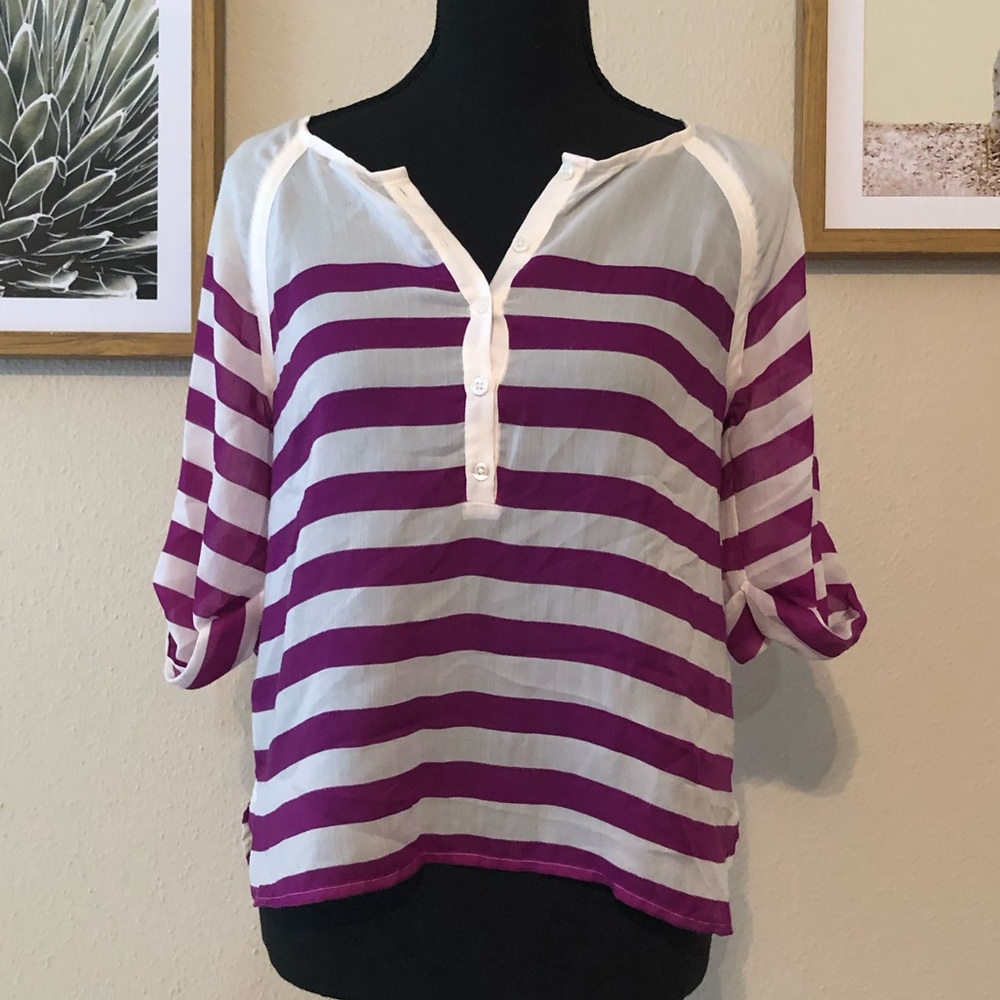 ⭐️ 5/25 Loft Striped Blouse